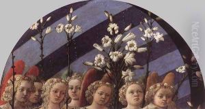 Coronation of the Virgin (detail) 1441-45 by Fra Filippo Lippi