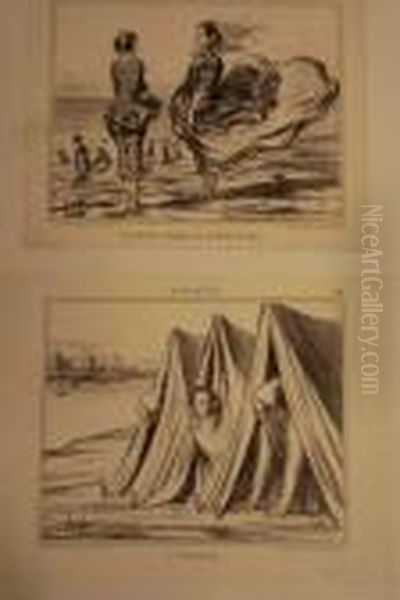A Cherbourg ; Un Effet De
Crinoline Au Bord De La Mer (actualites, Pl. 546 Et 551). 1858. - view 1