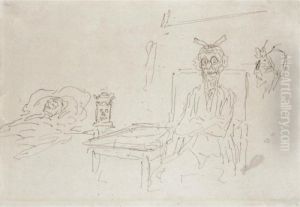 La Garde Malade (la Veille) by Honore Daumier