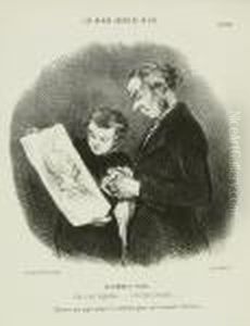 Le Premier Portrait Paye - Un
Hommage Filial. Blatt 15 Und Blatt 100 Der Folge <les Beaux Jours De La
Vie> by Honore Daumier