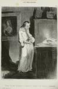 Femme De Lettre Humanitaire. 
Blatt 15 Der Folge <les Bas-bleus> - Un Jour De Grande Toilette. Blatt 
50 Der Folge <les Bons Bourgeois> by Honore Daumier