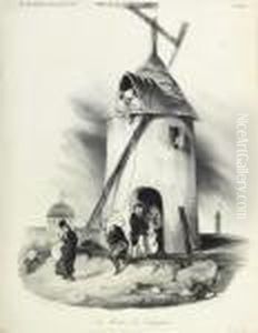 Le Moulin Du Telegraphe by Honore Daumier