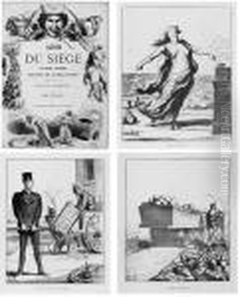Album Du Siege. Par Cham Et
Daumier. Recueil De Caricatures Publiees Pendant Le Siege Dans Le
Charivari. - view 1