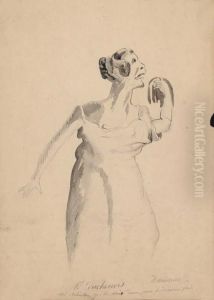 Madame Duchenois by Honore Daumier