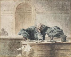 Der Advokat Vor Gericht. by Honore Daumier