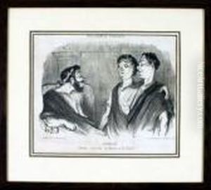 Karikatur - Heraclius by Honore Daumier