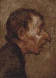 Tete D'homme by Honore Daumier