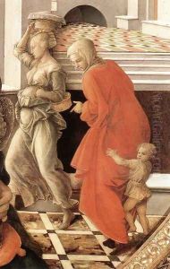 Virgin with the Child and Scenes from the Life of St Anne (detail) 1452 by Fra Filippo Lippi