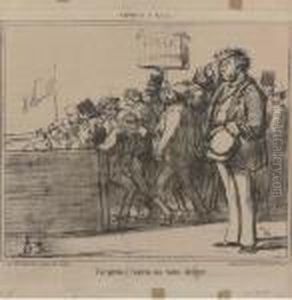 Vue Prise A L'entree Des Bains Deligny, From Croquis D'ete by Honore Daumier