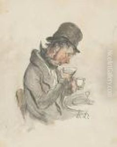 Coffee Drinker by Honore Daumier