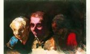 Trois Spectateurs by Honore Daumier