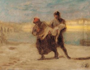 Le Sauvetage by Honore Daumier