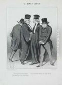 Encore Perdu En Cour Royale by Honore Daumier