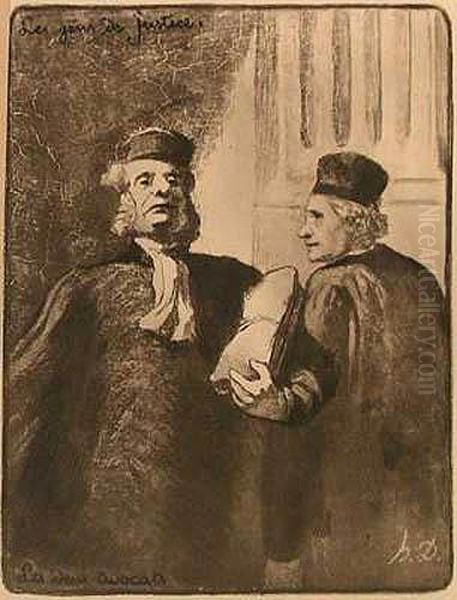 Les Gens De Justice. Les Deux Avocats - view 1