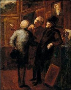Les Amateurs De Tableaux by Honore Daumier