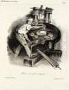 Ah! Tu Veux Te Frotter A La Presse!! (delteil 71) by Honore Daumier