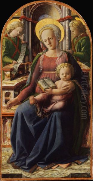 Madonna and Child Enthroned with Two Angels c. 1437 by Fra Filippo Lippi