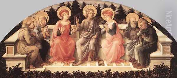 Seven Saint s 1448-50 by Fra Filippo Lippi