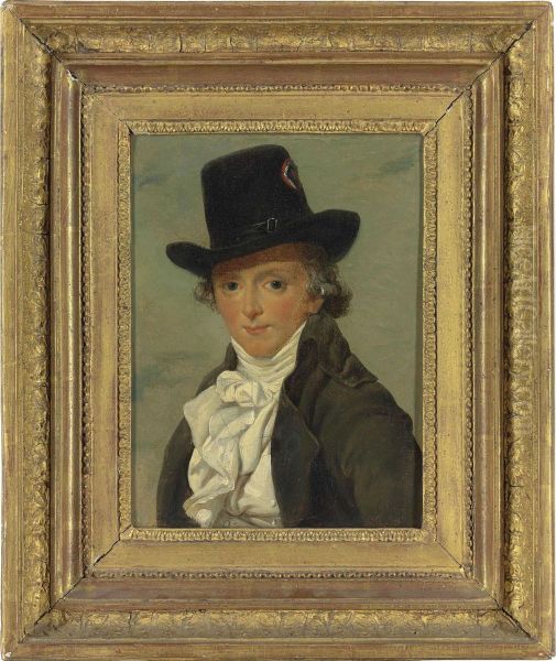 Portrait Of Pierre Seriziat, The
 Artist's Brother-in-law, Bust-length, In A Hat With A Tricolour 
Cockade, A Black Coat And White Stock - view 1