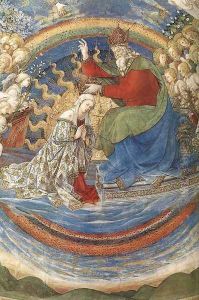 Coronation of the Virgin (detail) 1466-69 by Fra Filippo Lippi