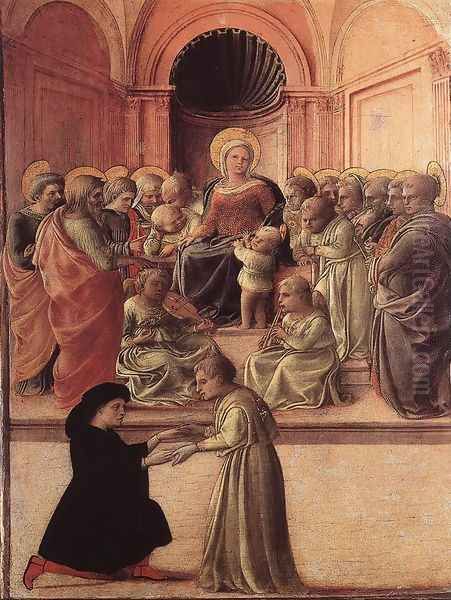 Madonna and Child with Saints and a Worshipper c. 1437 by Fra Filippo Lippi