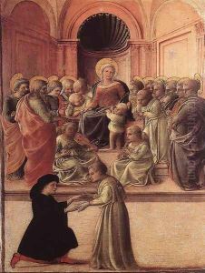Madonna and Child with Saints and a Worshipper c. 1437 by Fra Filippo Lippi