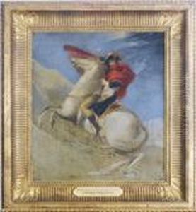 Napoleon Bonaparte At The St. Bernard Pass by Jacques Louis David