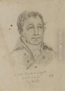Portrait D'ignace-eugene-marie Degotti by Jacques Louis David