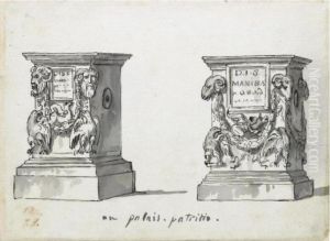 Two Roman Altars With The Epitaphs