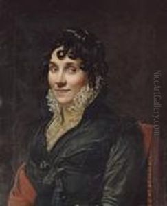 Portrait Of A Lady, Bust-length, In A Green Dress by Jacques Louis David