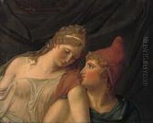Paris And Helen, Fragment by Jacques Louis David