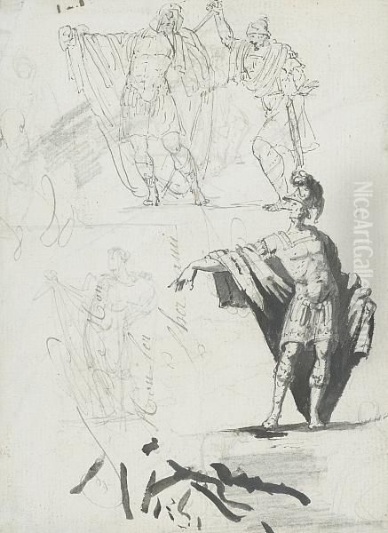 Sketches Of Figures From Roman History: A Double Sided Work - view 1