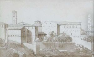 View Of A Roman Town by Jacques Louis David