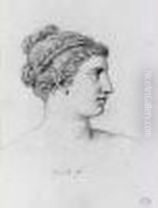 Tete De Femme De Profil by Jacques Louis David