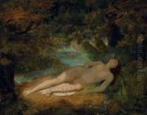 Nude In Landscape by Arthur Bowen Davies