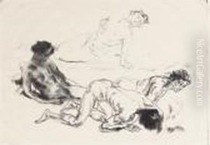 Figure Sketch; And Eight Companion Prints