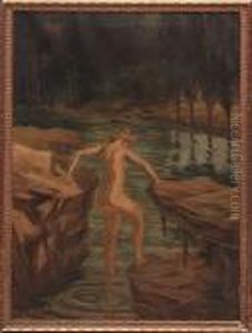 Nude Testing Water by Arthur Bowen Davies