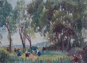 Dancing Nymphs In The Woods by Arthur Bowen Davies