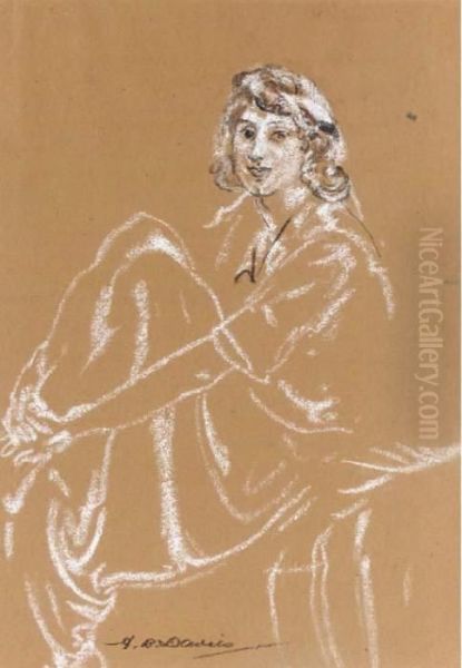 Study Of A Seated Woman - view 1