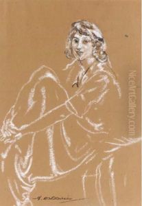 Study Of A Seated Woman by Arthur Bowen Davies