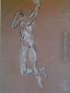 Study Of A Female Nude by Arthur Bowen Davies