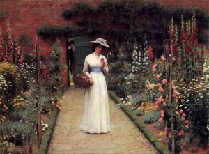 Lady in a Garden by Edmund Blair Blair Leighton