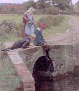 A Nibble by Edmund Blair Blair Leighton