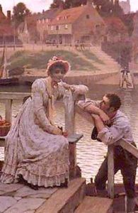 Courtship I by Edmund Blair Blair Leighton