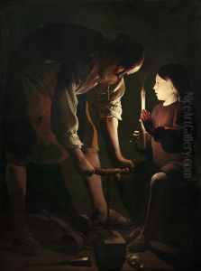 Christ in the Carpenter's Shop 1645 by Georges de La Tour