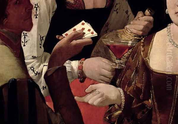 The Cheat with the Ace of Diamonds, detail of the players, c.1635-40 - view 1