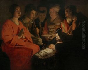 Adoration of the Shepherds c. 1644 by Georges de La Tour