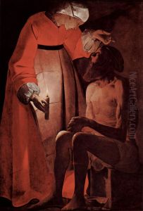 Job Mocked by his Wife 1630s by Georges de La Tour