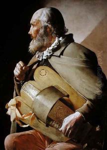 The Blind Hurdy Gurdy Player by Georges de La Tour