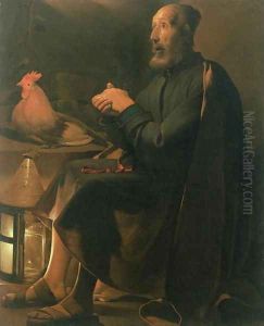 The Penitent St. Peter, 1645 by Georges de La Tour